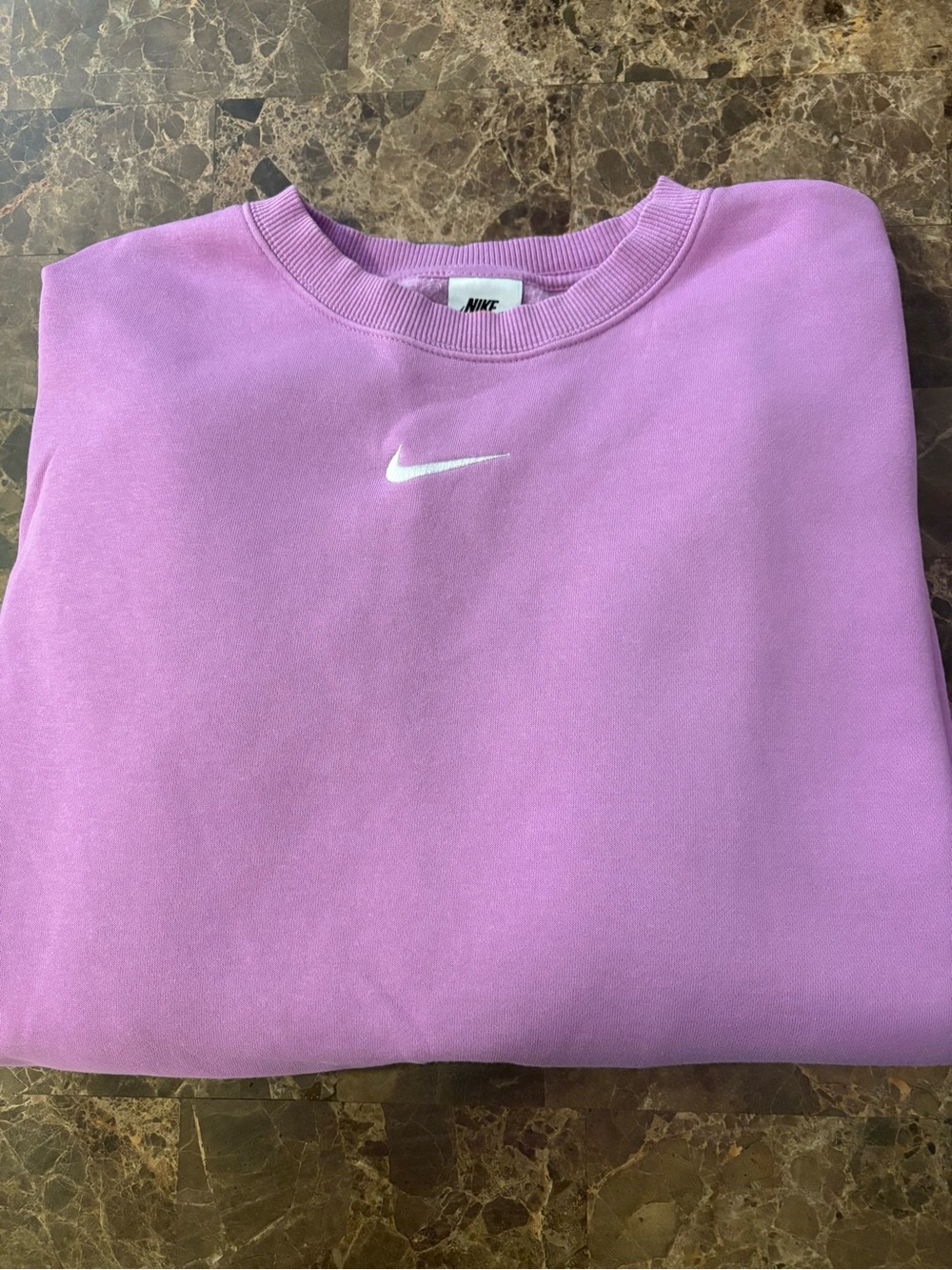 Nike Lavender Crewneck Sweatshirt with White Swoosh